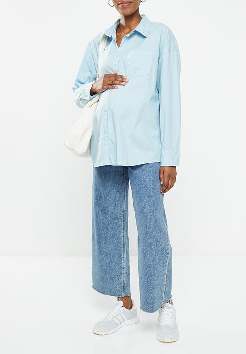 Cotton On - Maternity dad shirt - shoreline blue 