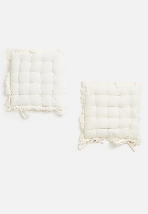 H&S - Outdoor seatpad set of 2 - cream