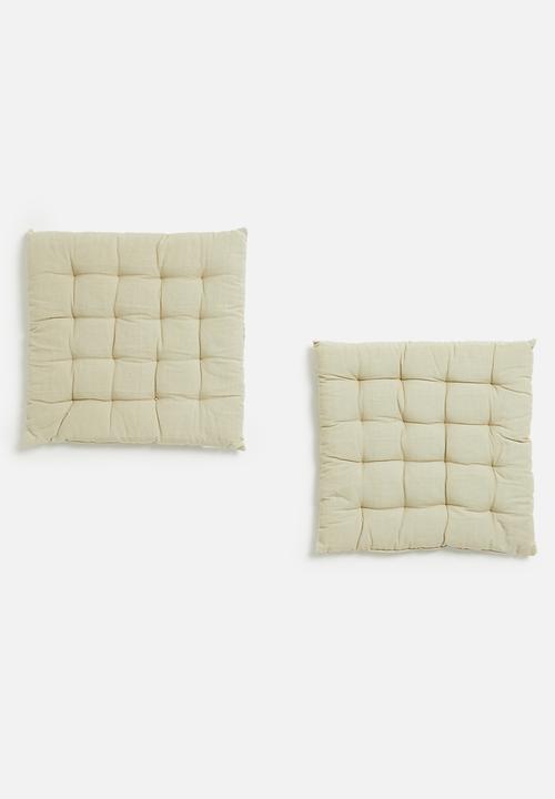 H&S - Outdoor seatpad set of 2 - neutral