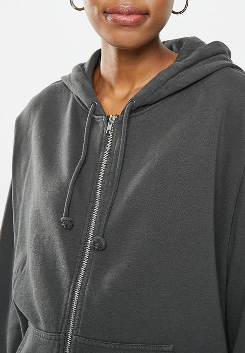 Cotton On - Maternity classic washed zip through - washed black 