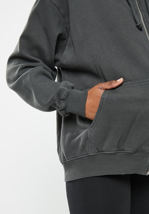 Cotton On - Maternity classic washed zip through - washed black 