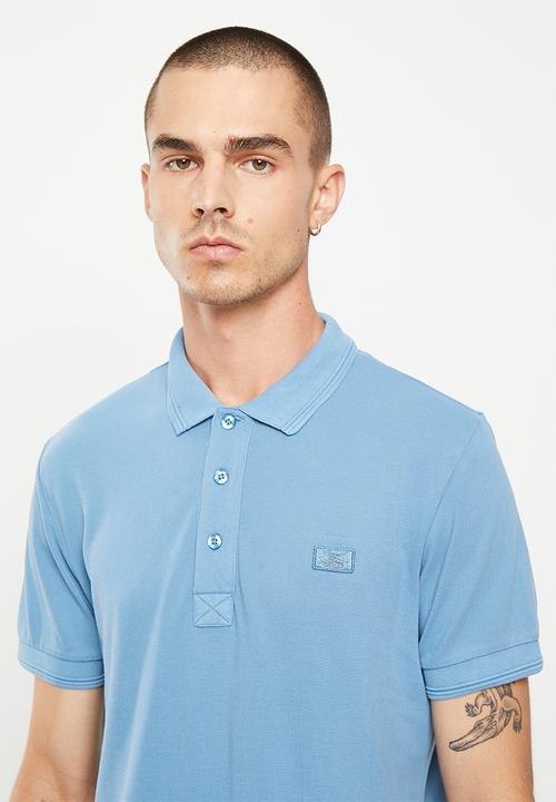 Vertigo - Mens vertigo core pigment dyed  golfer-coronet blue