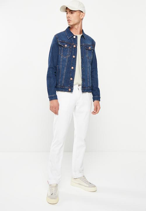 Vertigo - Mens vertigo fashion rinse denim jacket - denim rinse