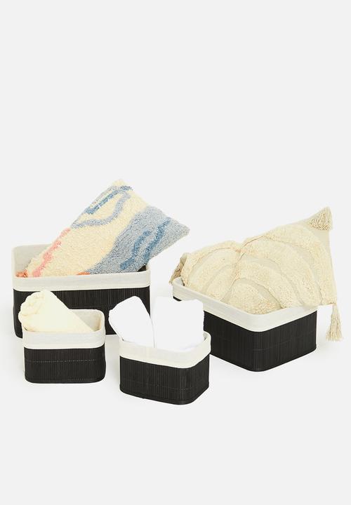 Storage Solutions - Bamboo storage basket - black