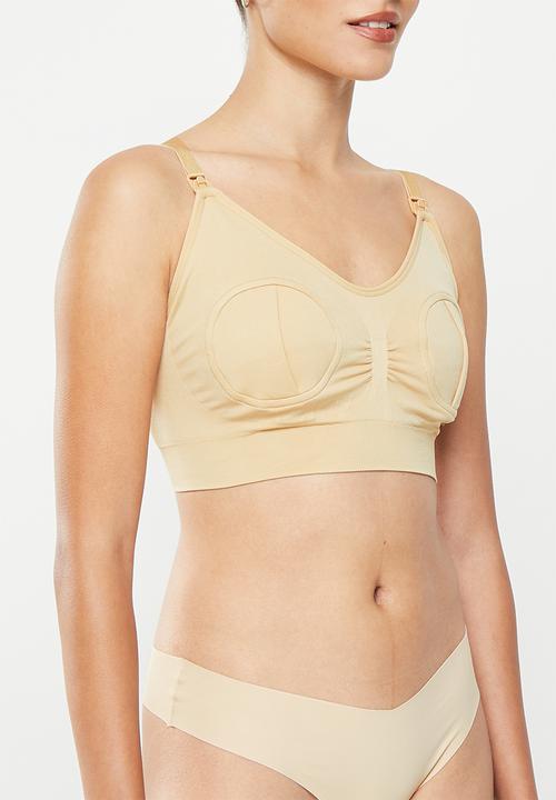 Maternity Mommy - Maternity hands free breast pump bra - nude 