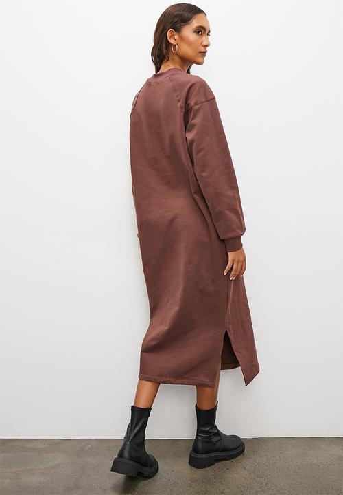 Superbalist - Sweat dress - chocolate