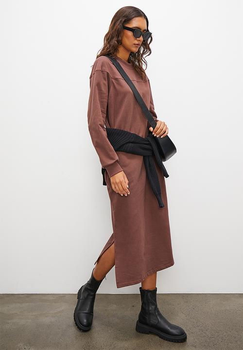 Superbalist - Sweat dress - chocolate