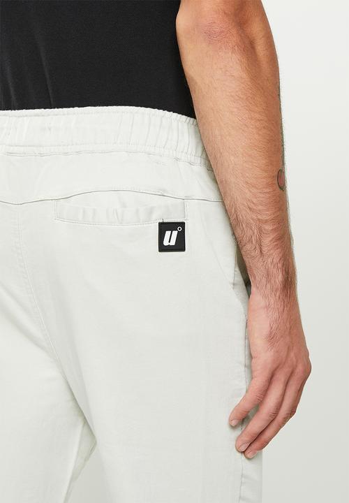 urban° - Mens urban light elasticated denim  jogger - grey melange