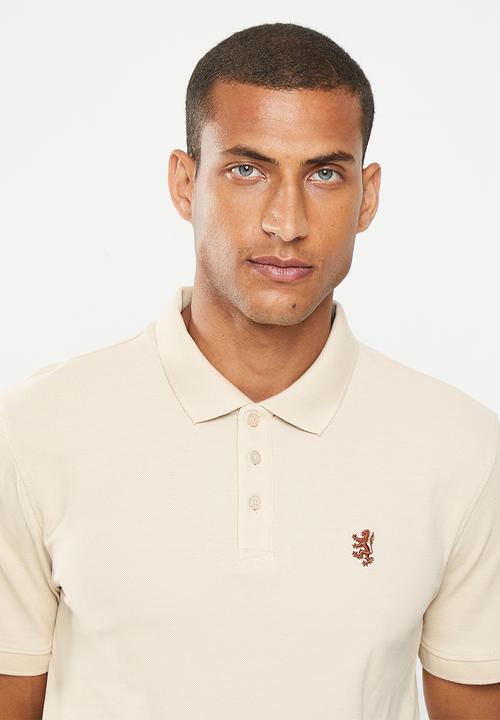 Pringle of Scotland - Core Pima pique golfer - stone