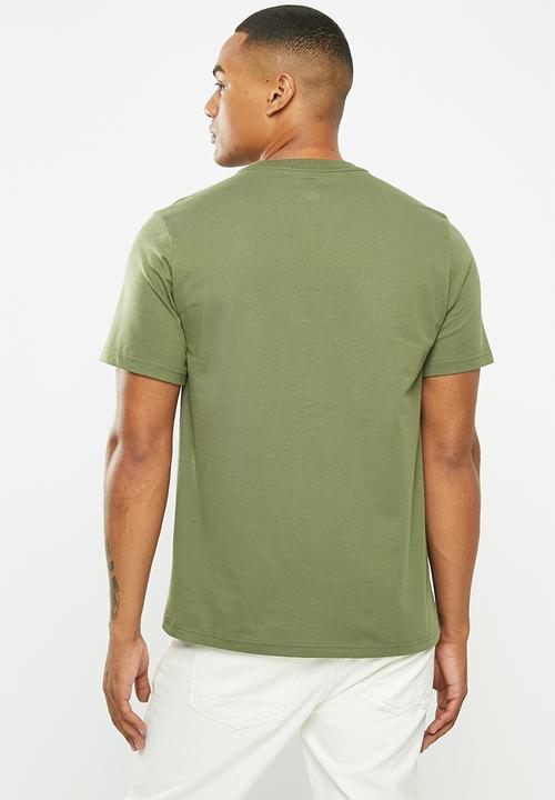 Converse - Standard fit center front chuck patch core tee - olive
