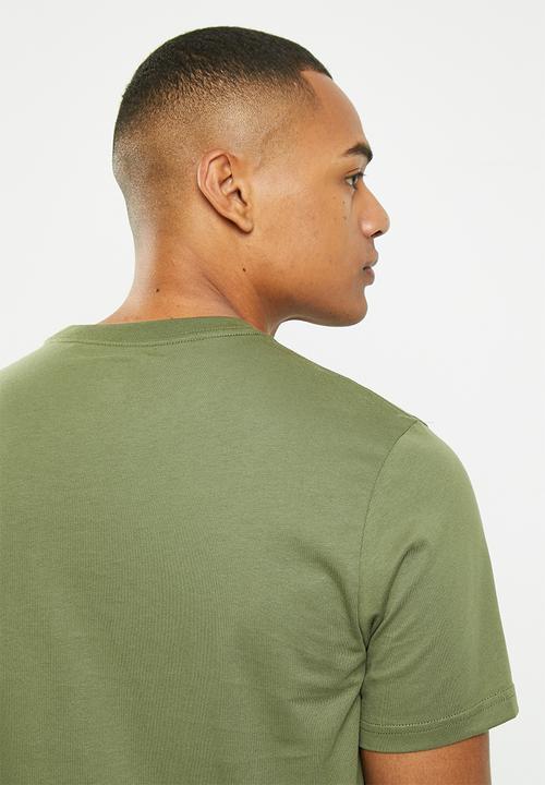 Converse - Standard fit center front chuck patch core tee - olive