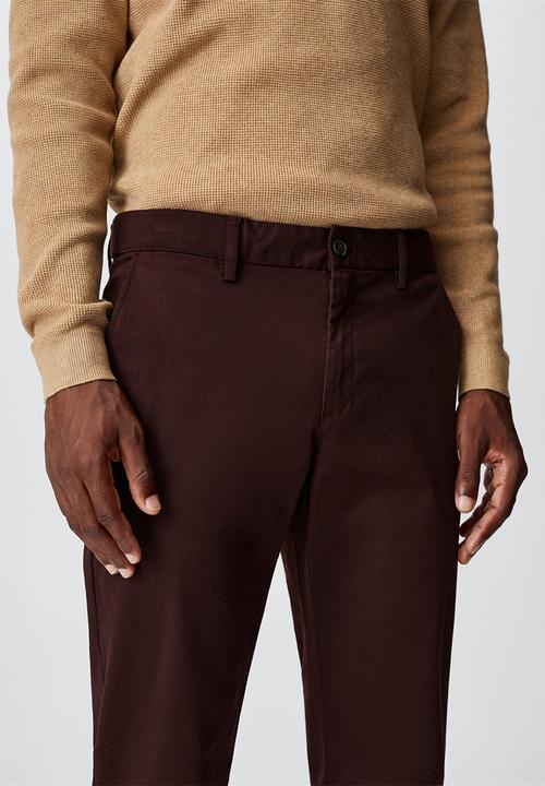 MANGO - Trousers prato - wine