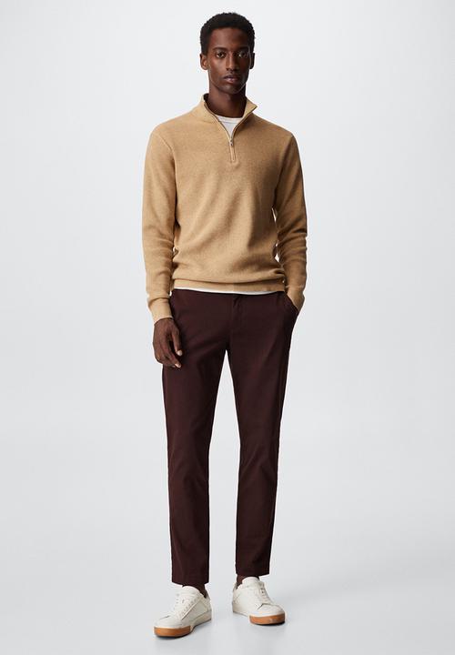 MANGO - Trousers prato - wine