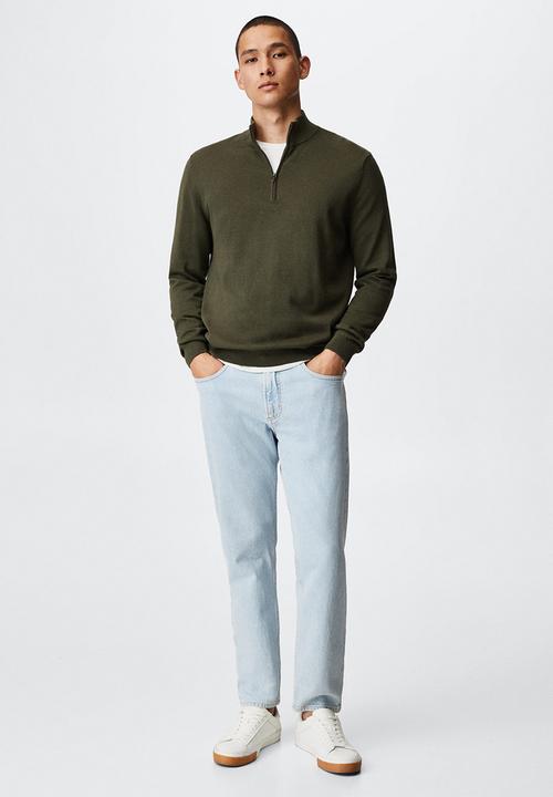 MANGO - Sweater tenp - olive green