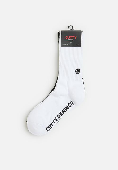Cutty - Mens tube sock - black/white