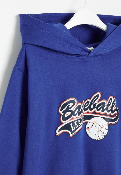 Superbalist - Boys oversized graphic hoodie - blue