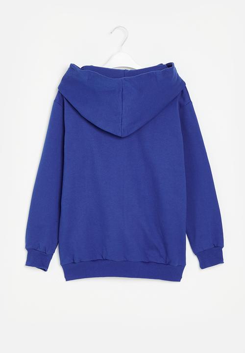 Superbalist - Boys oversized graphic hoodie - blue