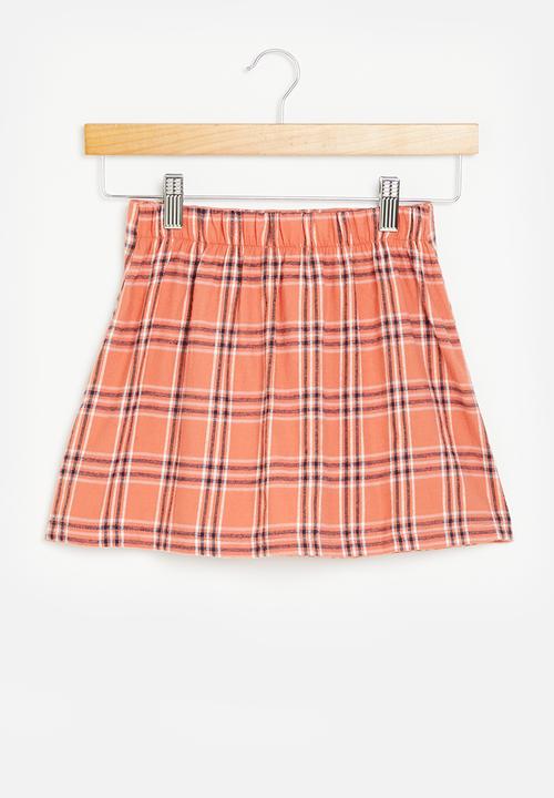 Superbalist - Check skirt - salmon pink