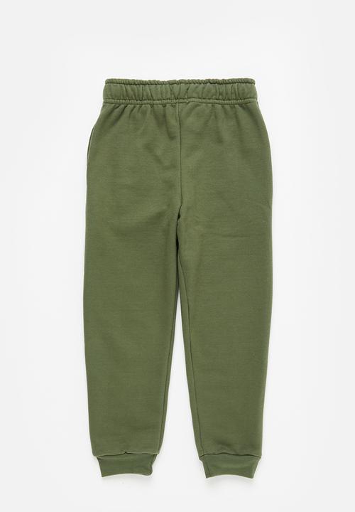 Superbalist - Boys 2 pack fleece jogger - fatigue & stone