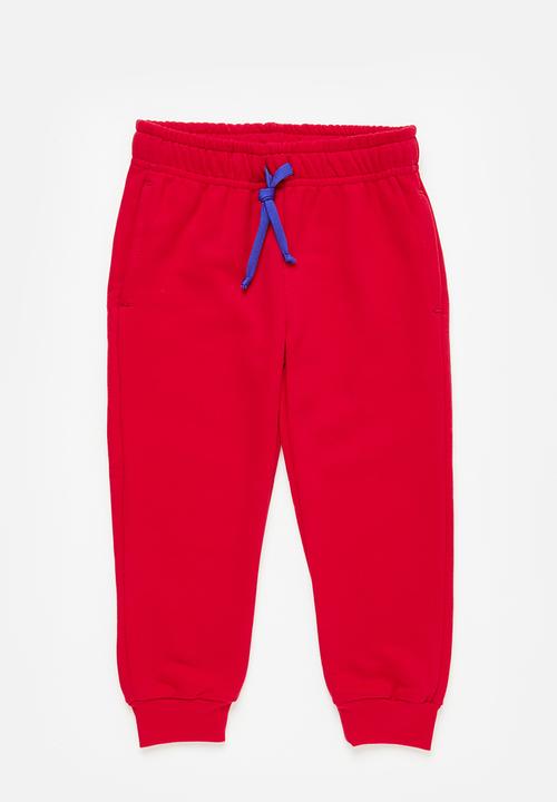 Superbalist - Boys 2 Pack fleece jogger - red & cobalt