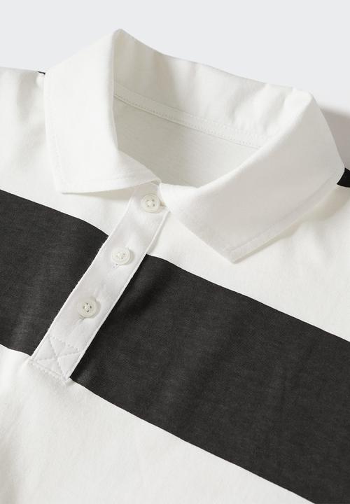 MANGO - Polo shirt  rugby - black