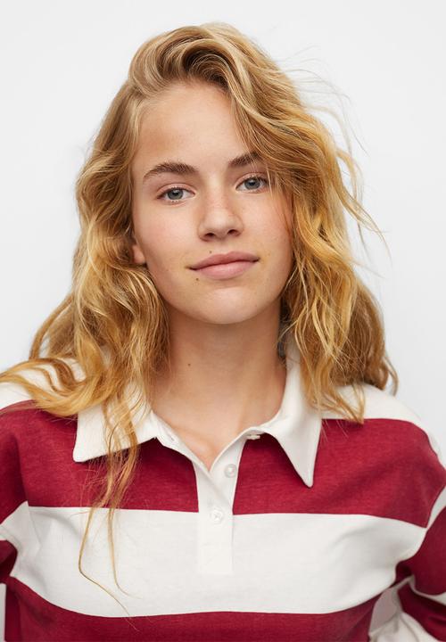 MANGO - Polo shirt rugby - red