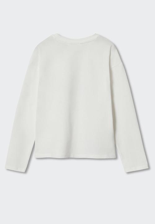 MANGO - T-shirt erizo - white
