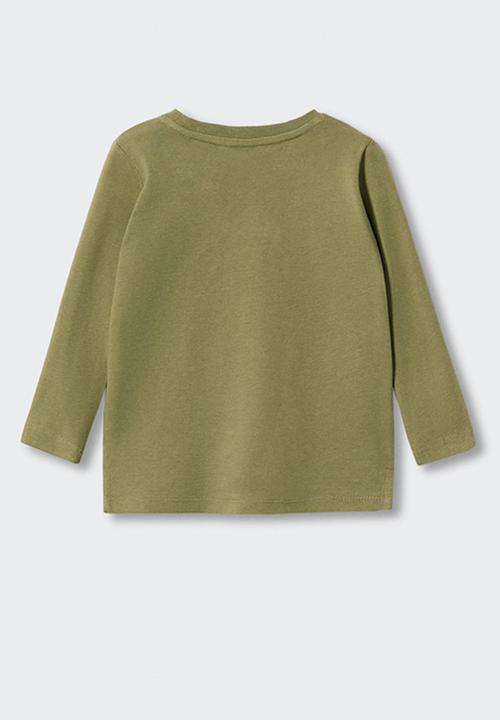 MANGO - T-shirt bee - khaki