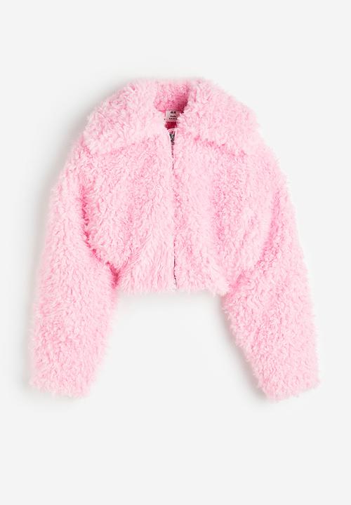 H&M - H&M Studio: Boxy teddy jacket - light pink