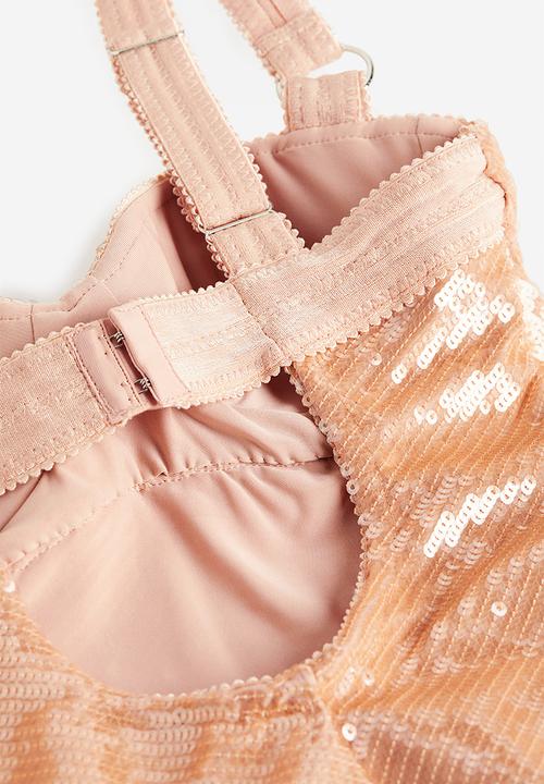 H&M - H&M Studio: Sequined mini dress - beige