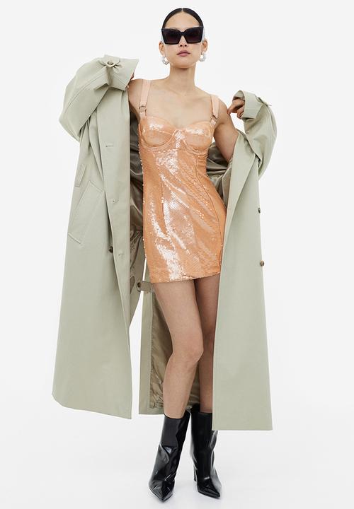 H&M - H&M Studio: Sequined mini dress - beige