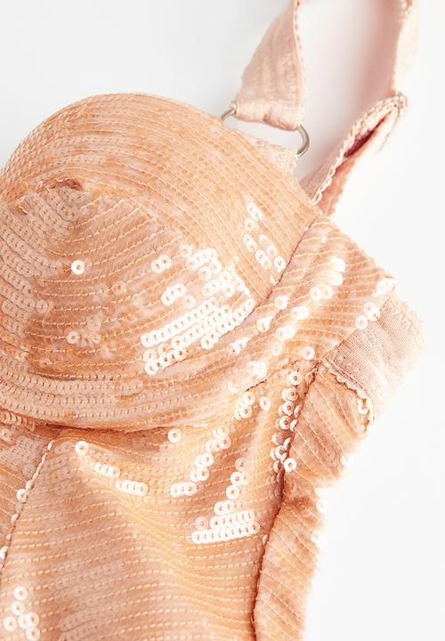 H&M - H&M Studio: Sequined mini dress - beige