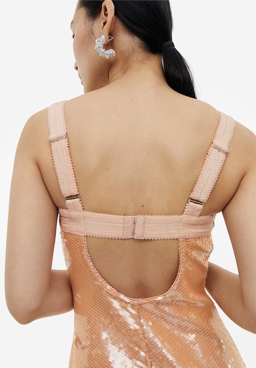 H&M - H&M Studio: Sequined mini dress - beige