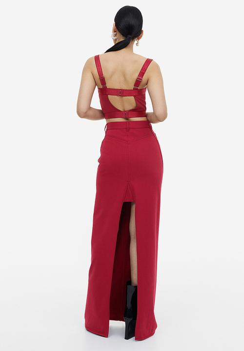H&M - H&M Studio: Pencil skirt - dark red