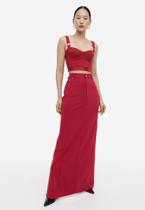 H&M - H&M Studio: Pencil skirt - dark red