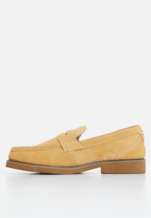 Jonathan D - J franklin genuine suede loafer - shortbread