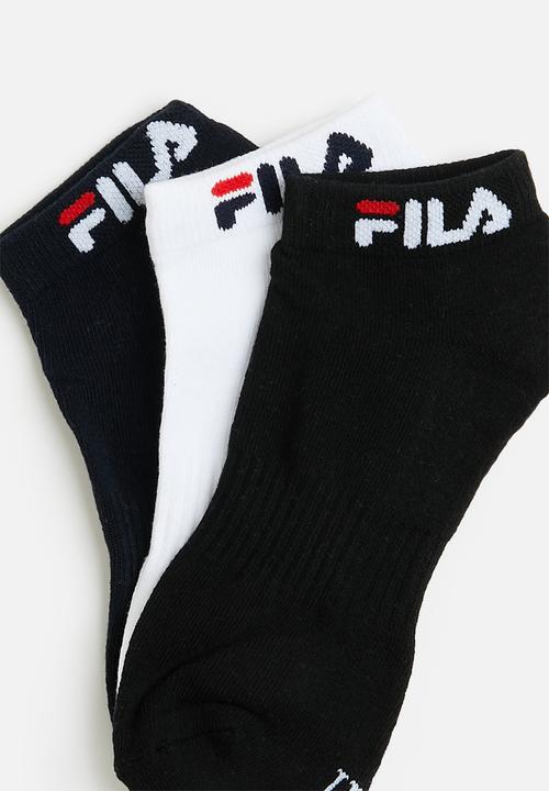FILA - Stallone 3 pack ankle socks - peacoat/white/black