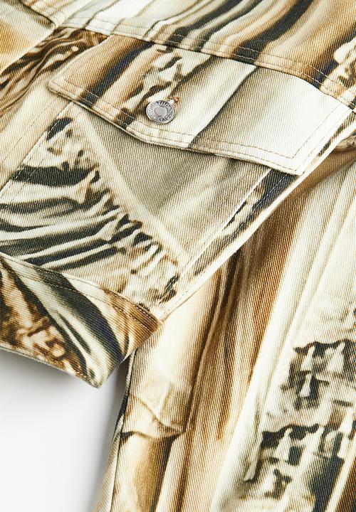 H&M - H&M Studio: Printed twill jacket - beige/patterned
