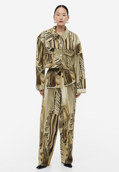H&M - H&M Studio: Printed twill jacket - beige/patterned