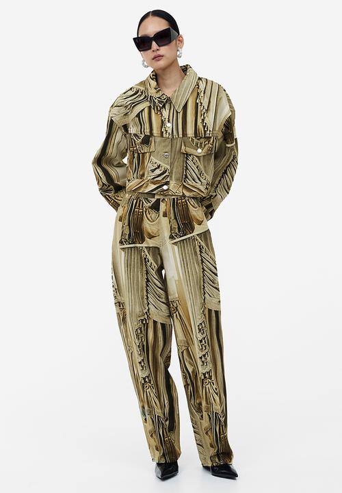 H&M - H&M Studio: Printed twill jacket - beige/patterned