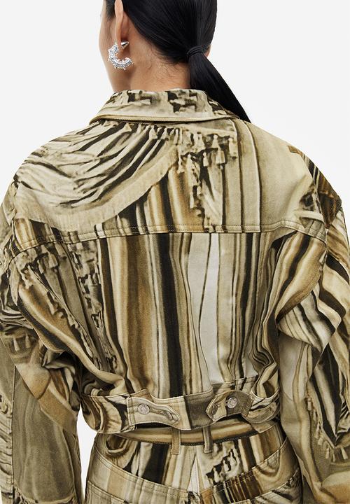 H&M - H&M Studio: Printed twill jacket - beige/patterned