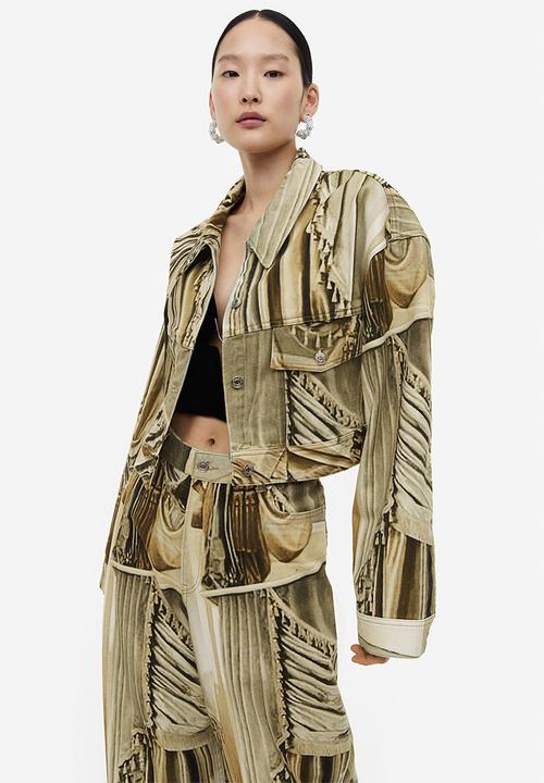 H&M - H&M Studio: Printed twill jacket - beige/patterned