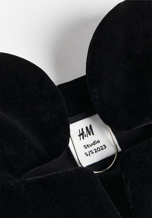 H&M - H&M Studio: Velvet bustier - black