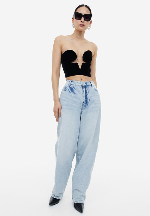 H&M - H&M Studio: Velvet bustier - black