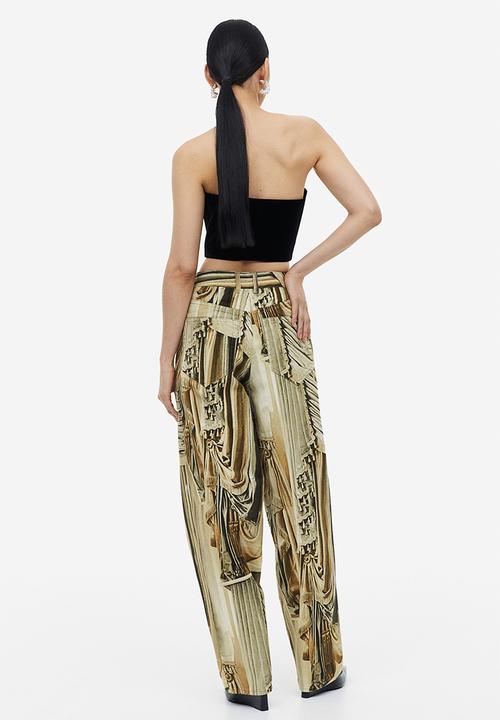 H&M - H&M Studio: Printed jeans - beige/patterned