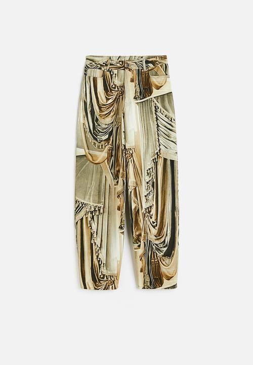 H&M - H&M Studio: Printed jeans - beige/patterned