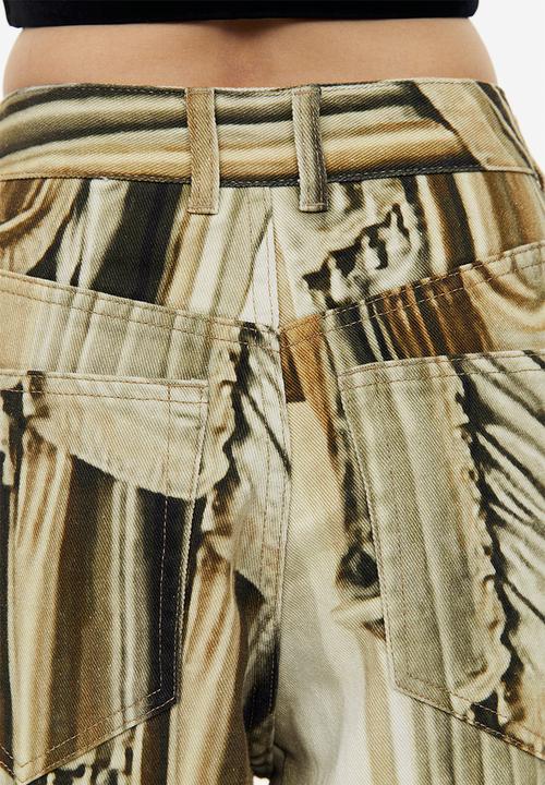 H&M - H&M Studio: Printed jeans - beige/patterned