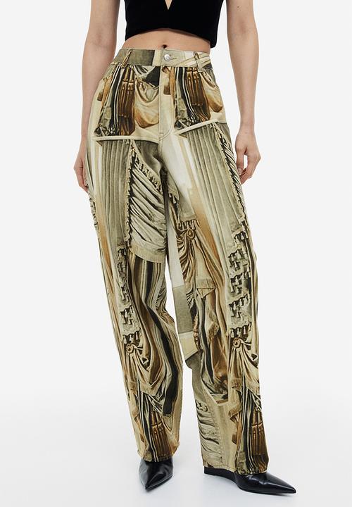 H&M - H&M Studio: Printed jeans - beige/patterned