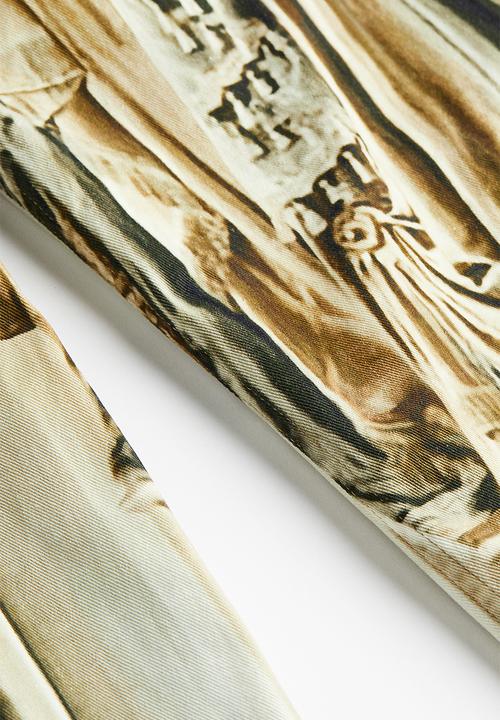 H&M - H&M Studio: Printed jeans - beige/patterned