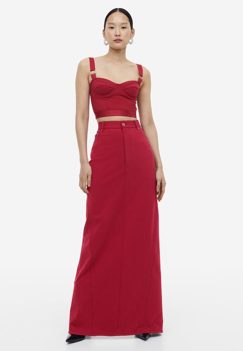H&M - H&M Studio: Bustier top - dark red